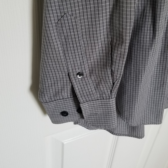 Crocodile Small check Cotton Blend Shirts in Mid Grey Color - Picture 5 of 9